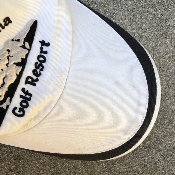 VTG 90s LAKE SHASTINA Golf Resort Hat Men's Baseball Cap White 100% Cotton - Picture 4 of 7